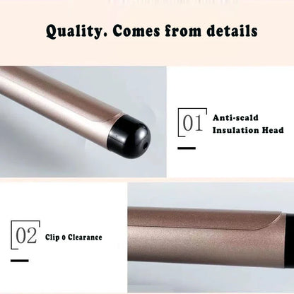 Professional Electric Hair Curler – 9-38mm Temperature Adjustable Curling Iron Wand with LCD Display
