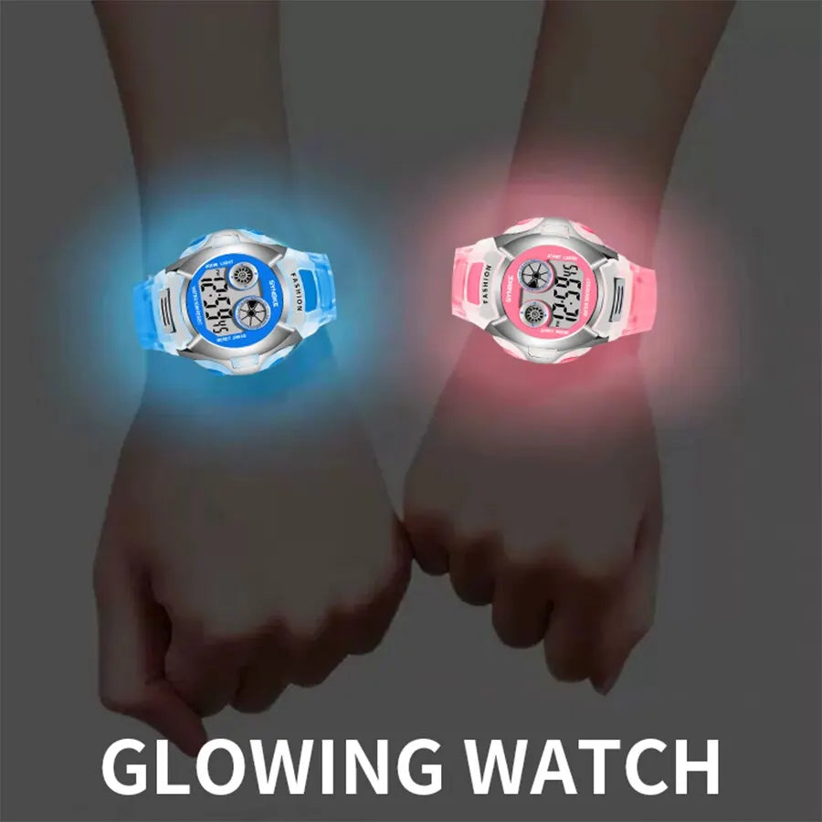 SYNOKE Student Electronic Watch - Waterproof Sports Watch for Children, Glow Multi-Function Digital Watch with 7 Colors Light, Perfect Gift