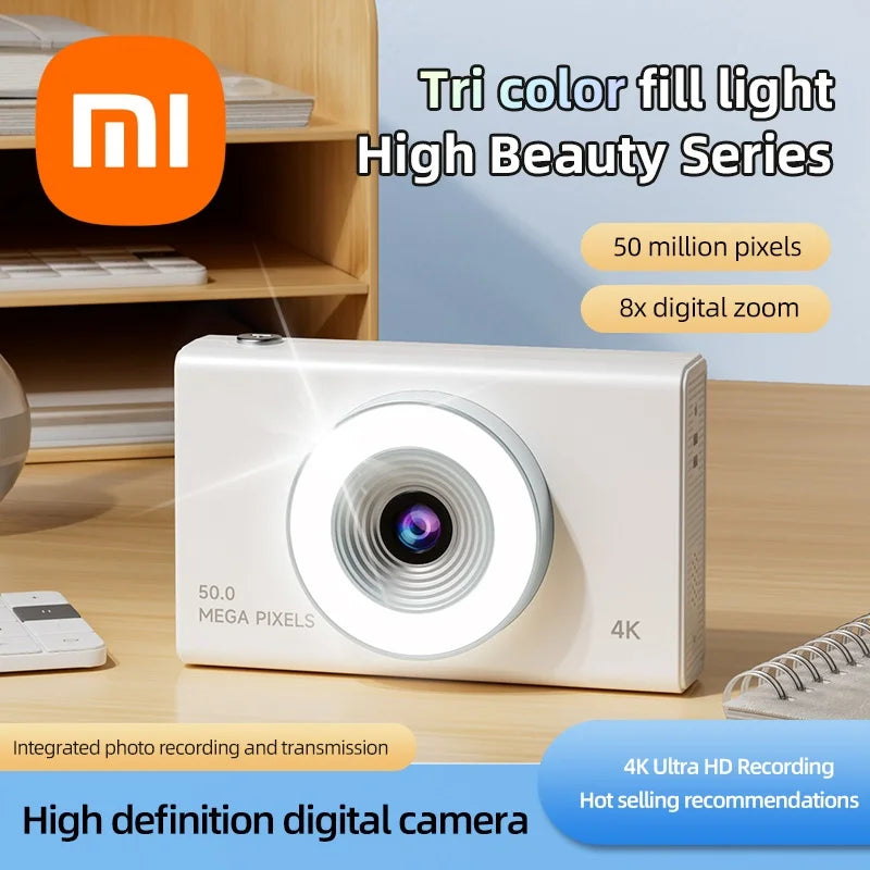 Xiaomi 4K Digital Camera – 50MP Autofocus Portable Retro Camera, CCD Travel & Student Camera