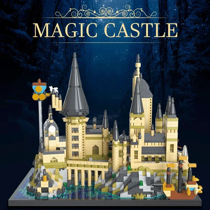 Magic Castle Building Blocks Set — DIY Wizardry School Model with Micro Bricks for Kids & Adults, Creative Assembly Toy Gift