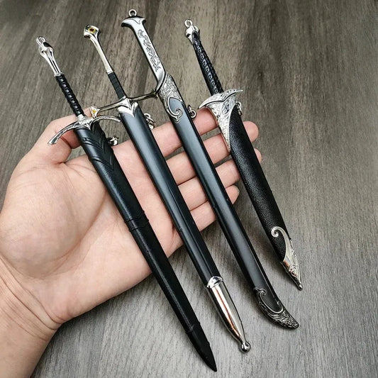 Glamdring Aragorn Anduril Sword Keychain – 22CM Metal Katana Samurai Ornament Middle-Earth Elves Collectible Gift Toy