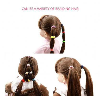 100/200PCS Colorful Nylon Elastic Hair Bands – Small Ponytail Holders for Women & Girls Hair Accessories