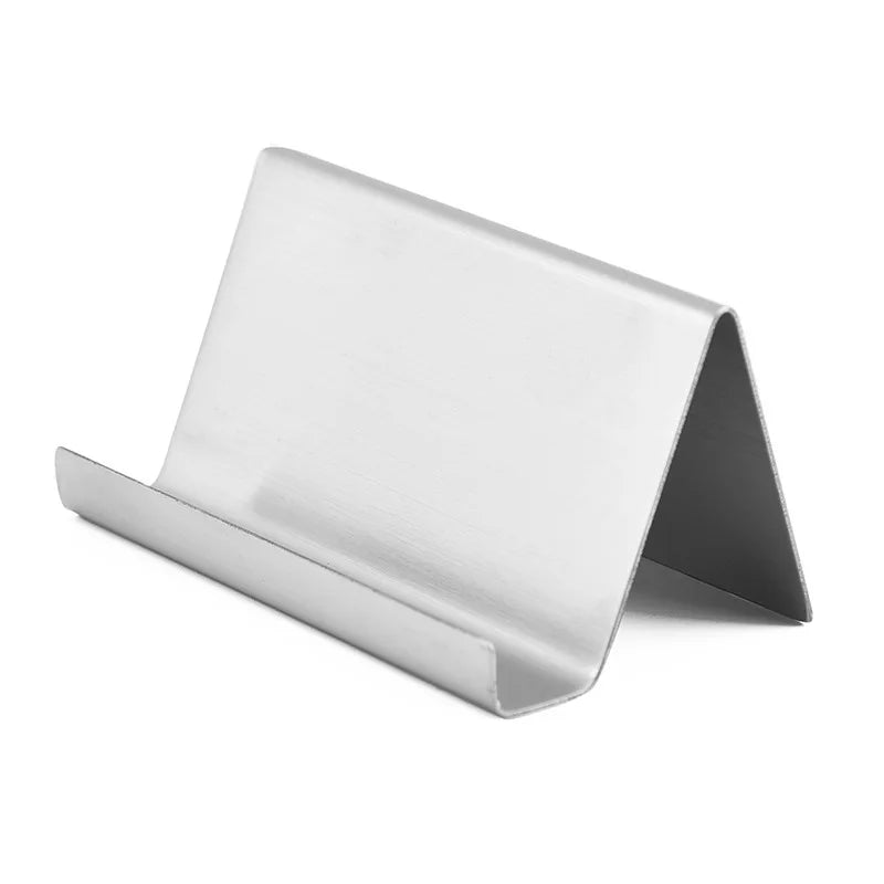 Metal Business Card Name Tag Display Rack – Desktop Organizer & Cellphone Holder for Conference Room