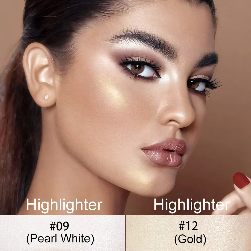 Highlighting & Bronzer Stick - Face Brightening Blusher, Rouge Concealer Pen, Long-Lasting Corrector & Nose Contouring Cosmetics