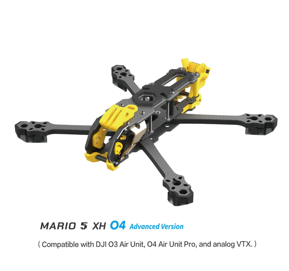 SpeedyBee Mario 5 O4 DC/XH Carbon Fiber Frame Kit – FPV Freestyle RC Racing Drone