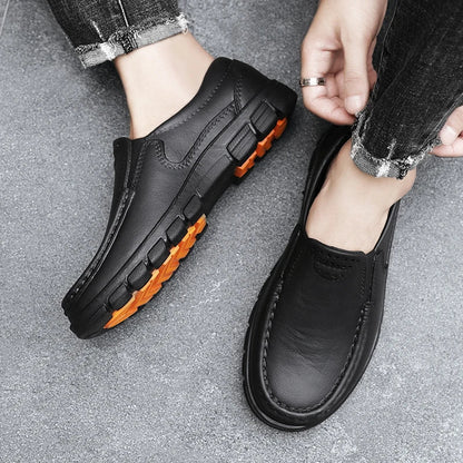 Chef Shoes for Men – Anti-Slip, Oil-Resistant Leather Work Shoes, Plus Size Business Casual with Soft Sole & Comfort