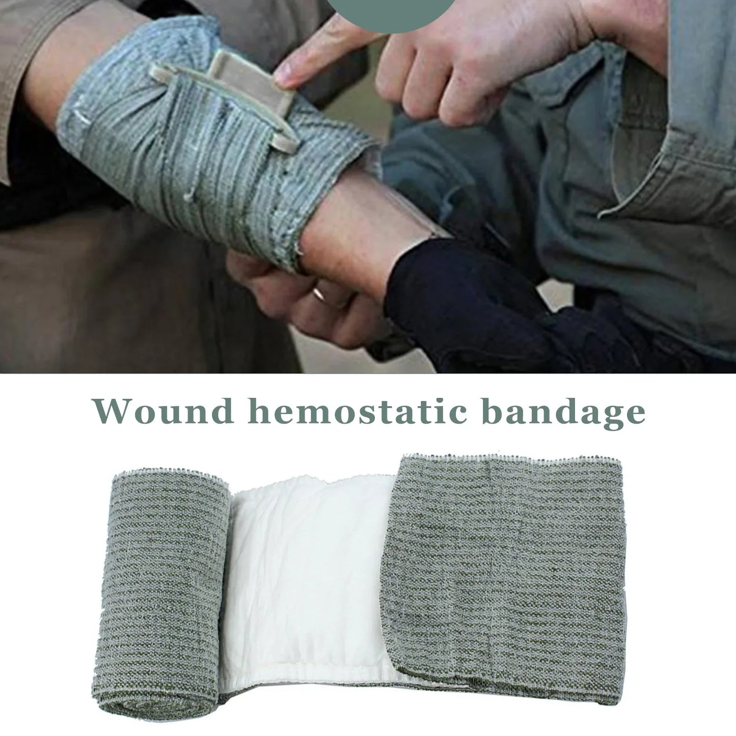 4/6 Inch Israeli Emergency Bandage — Traumatic Hemostatic Compression Dressing for First Aid, Tactical & IFAK Use
