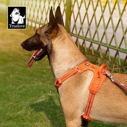 TRUE LOVE TLH5654 Reflective No-Pull Adjustable Nylon Dog Harness Step-In Comfortable Control Pet Walking Harness