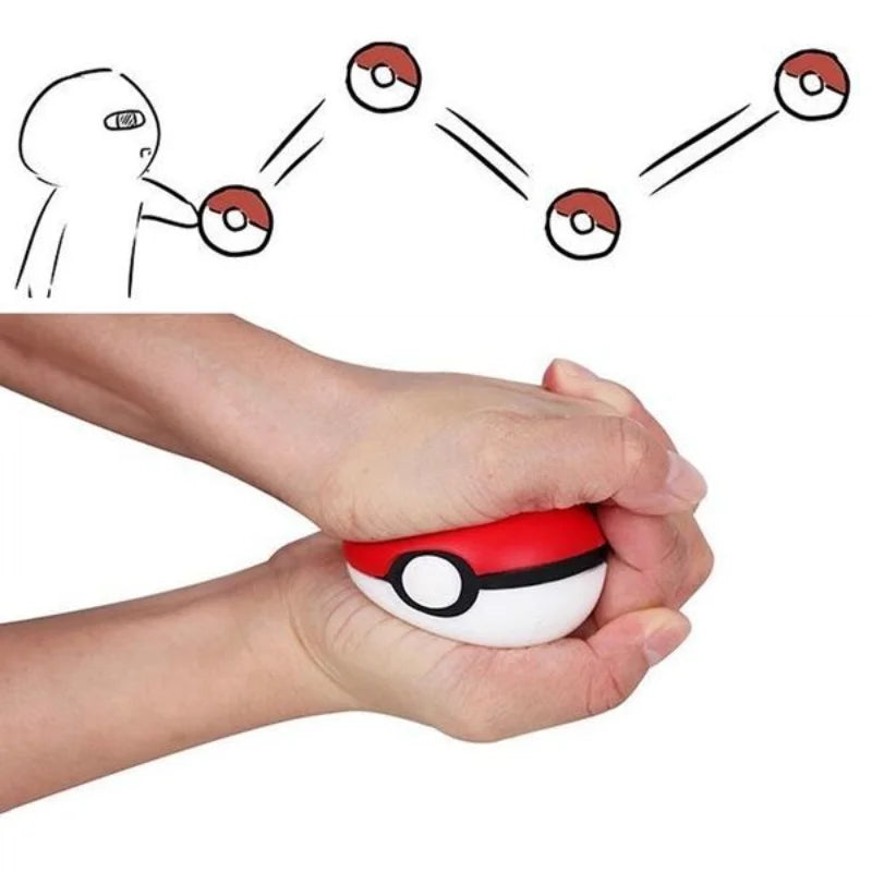 Pokemon Poke Ball Squeeze Toy — Soft, Bouncy & Durable Pet Toy for Cats and Dogs