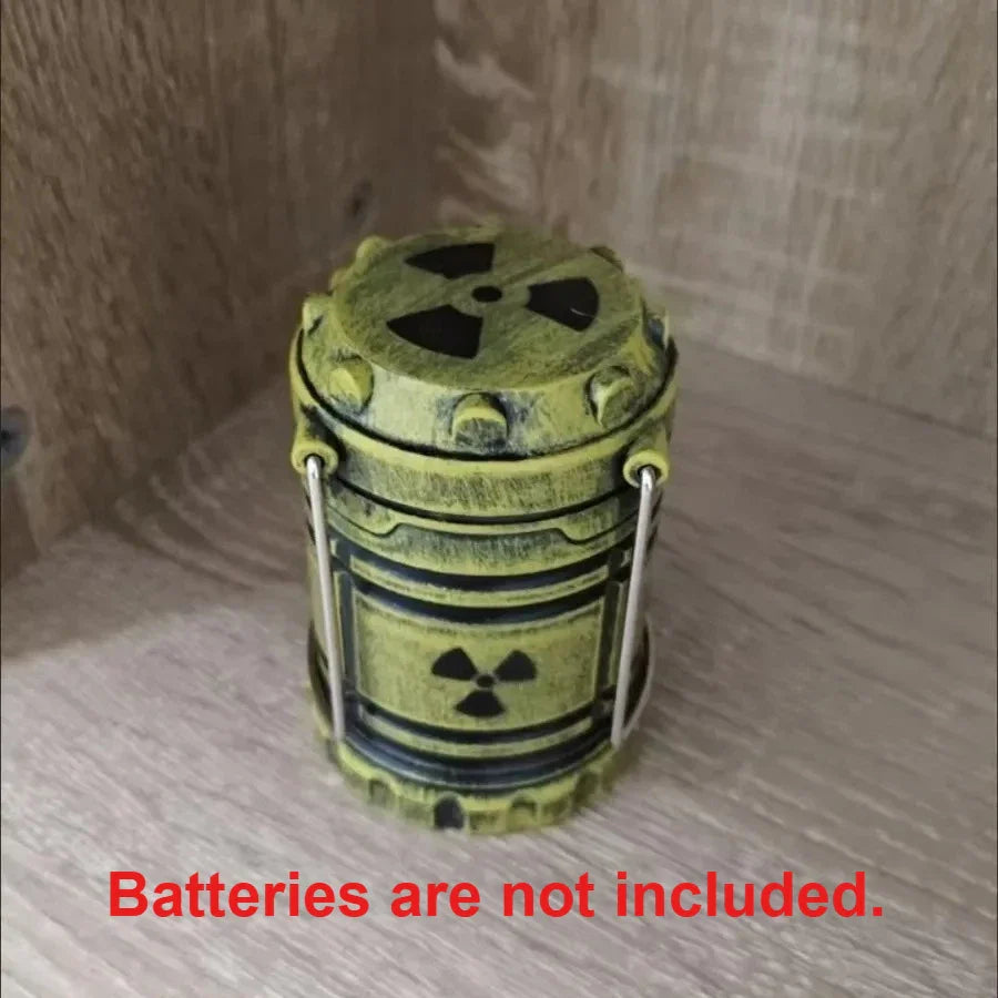 Mini Nuclear Reactor Lantern – Handheld Camping Light & Glow-in-the-Dark Night Lamp for Home Decor or Halloween Gift