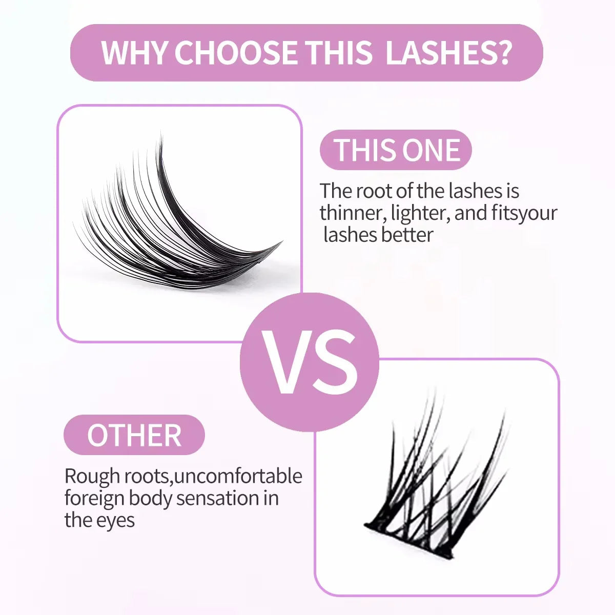 MJ DIY Lash Extensions Kit – 640pcs Wispy Lash Clusters 80D/100D, Mix 9-18mm Individual Cluster Eyelash Extensions