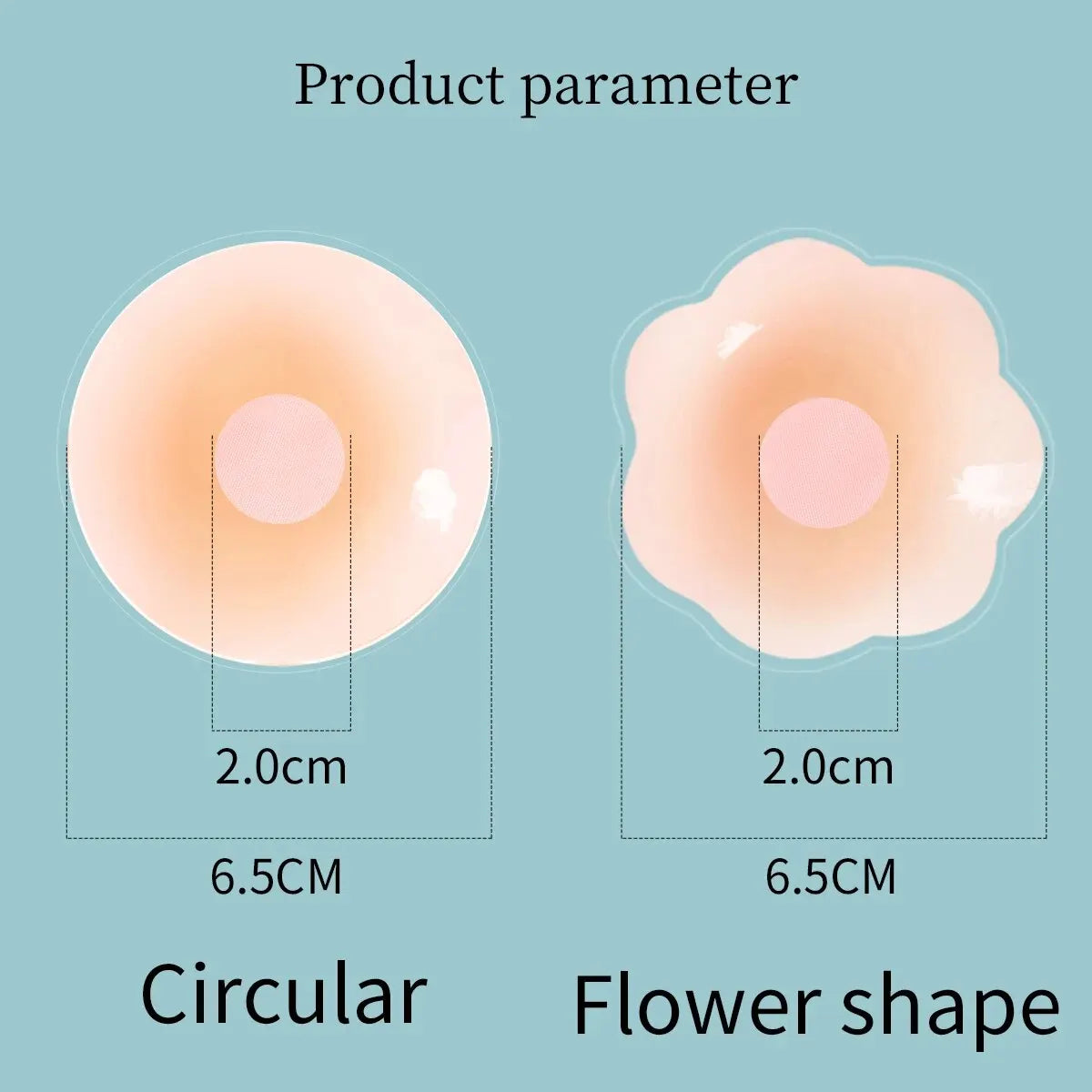 12PCS Silicone Latex Anti-Glare Stickers – Invisible, Breathable Breast Care Underwear with Travel Box Packaging
