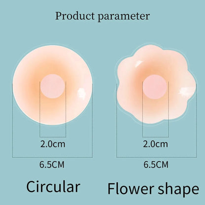 12PCS Silicone Latex Anti-Glare Stickers – Invisible, Breathable Breast Care Underwear with Travel Box Packaging