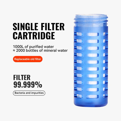 WRELS Soft Water Bottle with Filter - Ultralight Collapsible Hiking & Camping Hydration Flask