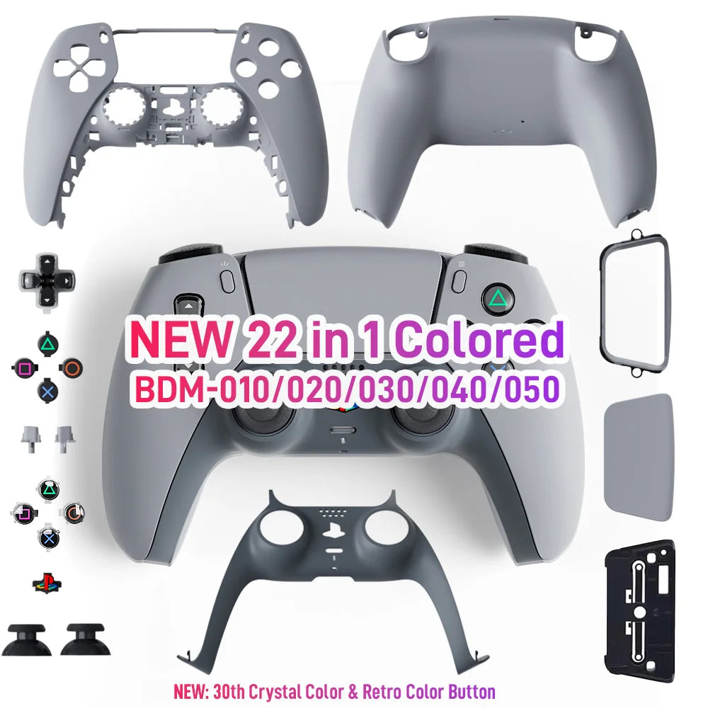 Limited 30th Anniversary PS5 Controller Shell — Front & Back Cover Replacement for BDM-010/020/030/040/050