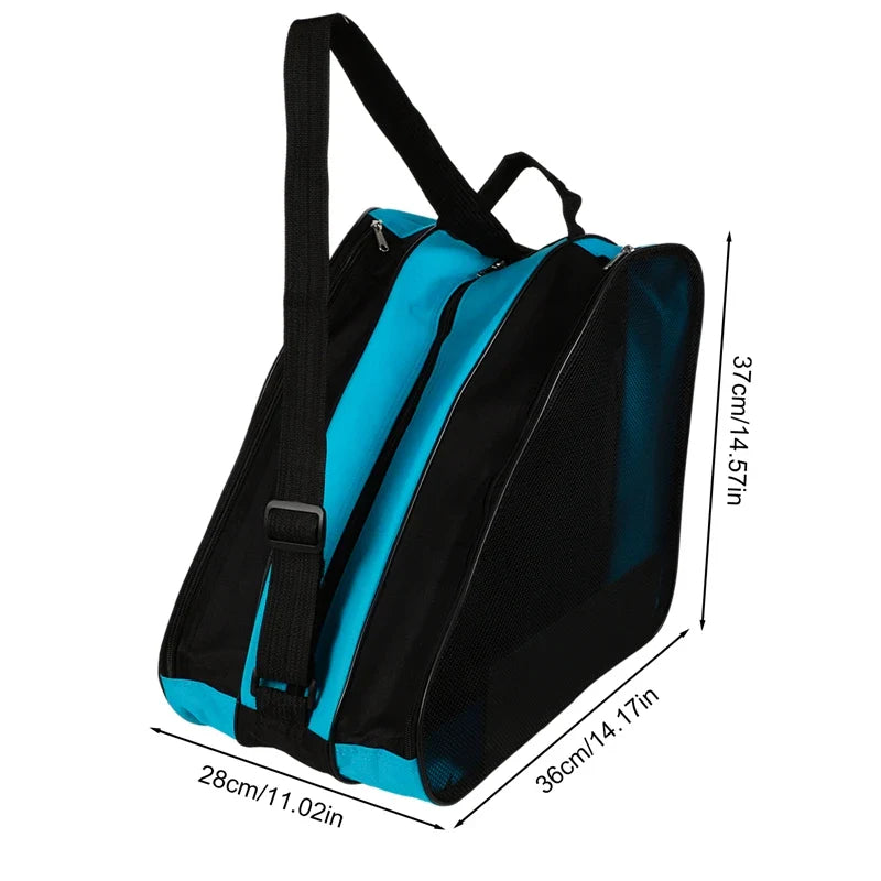 Portable Roller Skates Bag | Ice Skating Bag with Large Capacity | Breathable Kids Inline Skates Storage Bag