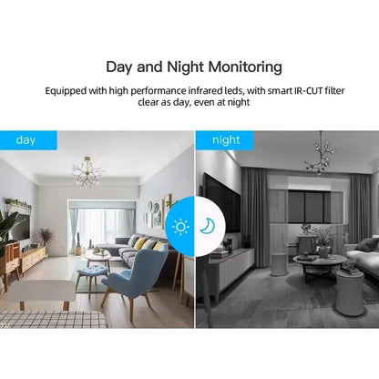 1080P Mini WiFi Camera - Battery Operated Wireless Security Cam with 360° Rotation Mobile Monitoring