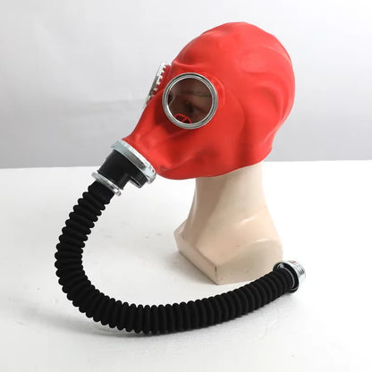 Creative Natural Rubber Full-Head Gas Mask – Red/Black Respirator for Painting, Pesticide, Chemical Protection & Halloween