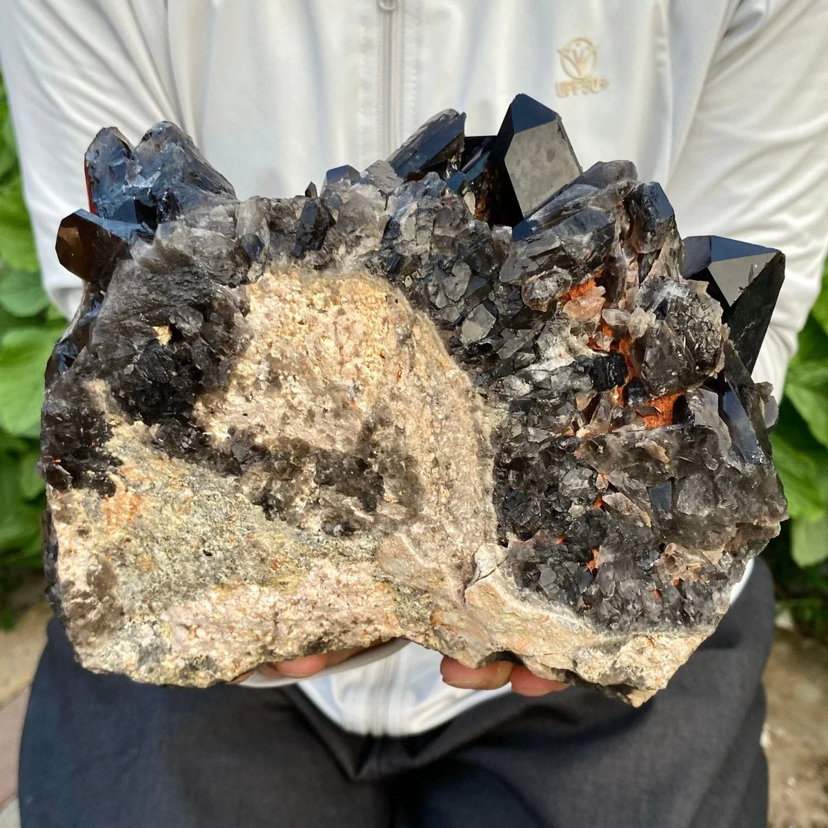 Natural Smoky Black Quartz Crystal Cluster - Large Mineral Specimen & Spiritual Energy Decor