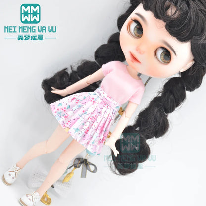 Blythe Doll Accessories Set – Fashion Sweatshirt, Shoe Covers & Sneakers for Blythe & Azone Dolls, Christmas Gift