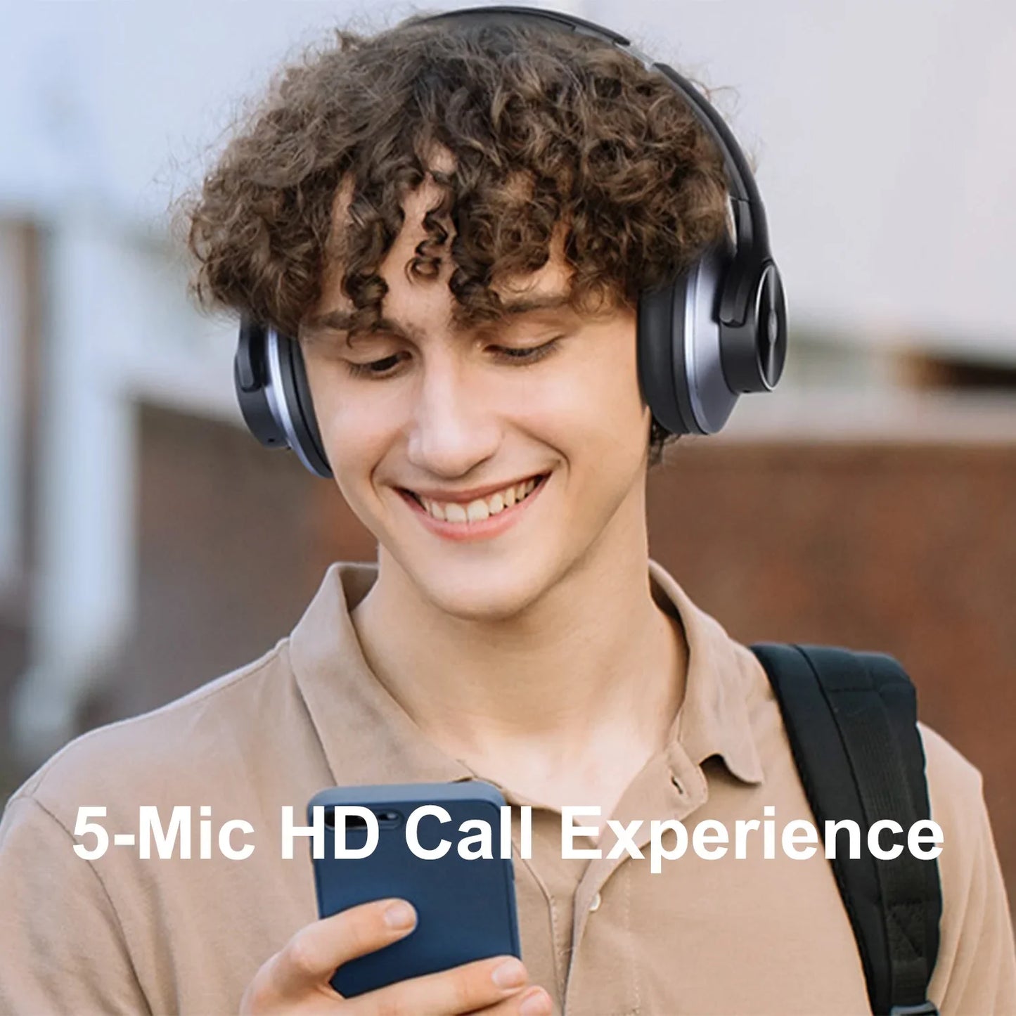 Oneodio A10 Bluetooth 5.4 Headphones - Hybrid Active Noise Cancelling, Hi-Res Audio, Over-Ear Wireless Headset with 5-Mic ANC