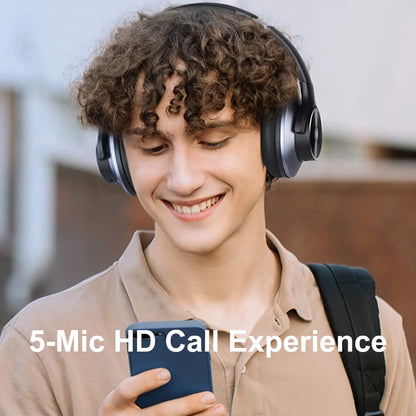 Oneodio A10 Bluetooth 5.4 Headphones - Hybrid Active Noise Cancelling, Hi-Res Audio, Over-Ear Wireless Headset with 5-Mic ANC