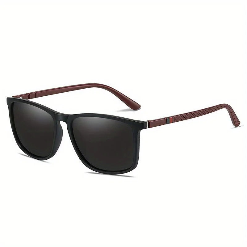 Polarized Sports Sunglasses for Men – Lightweight Comfortable Square UV400 Eyewear with Original Case
