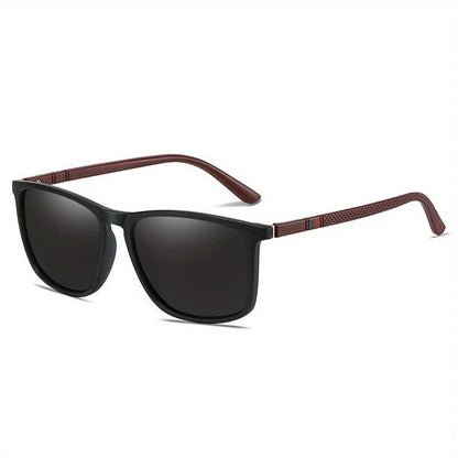 Polarized Sports Sunglasses for Men – Lightweight Comfortable Square UV400 Eyewear with Original Case