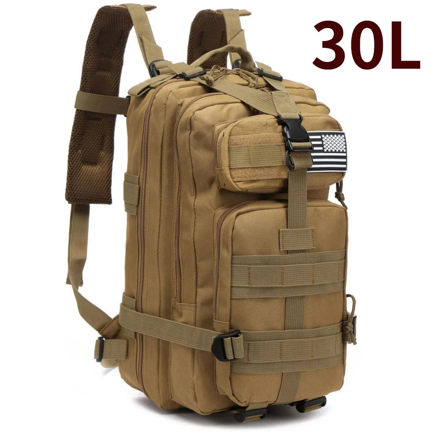 30L/50L Waterproof Nylon Backpack – 1000D Tactical Outdoor Bag for Camping, Hiking, Fishing & Hunting