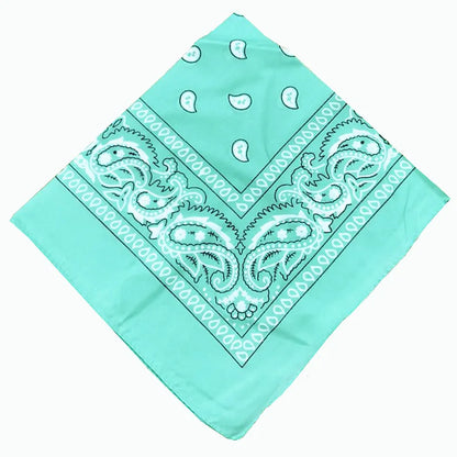 Unisex Cotton Bandana – Paisley Cowboy & Biker Headband, Wrist Wrap & Hair Scarf for Men & Women