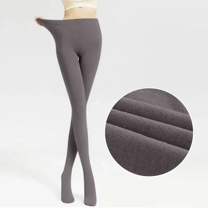Women's Thermal Winter Tights – Fleece-Lined Sheer Velvet Pantyhose, Thick Warm Leggings with Plush Inner Layer
