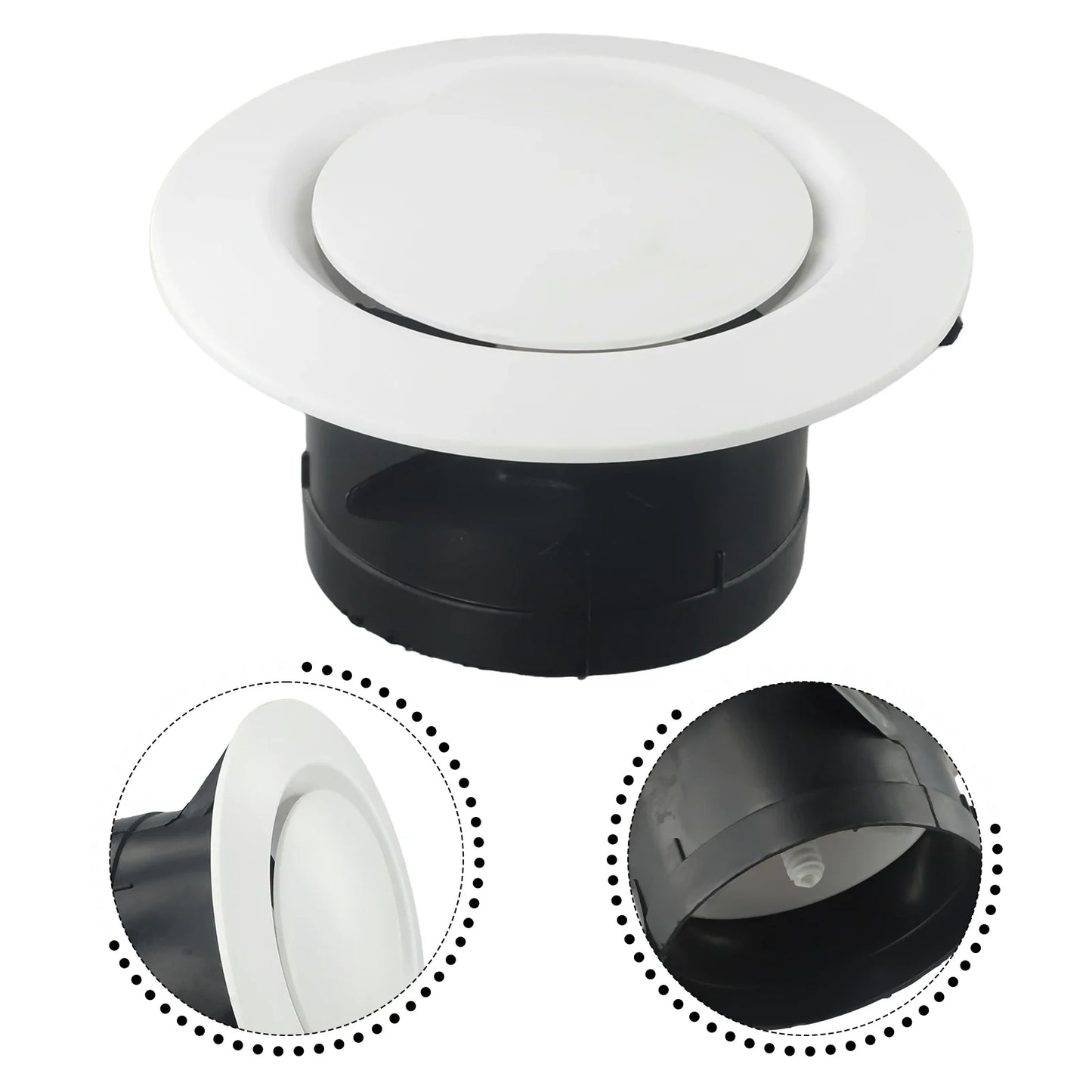 75-200mm ABS Ceiling Air Vent Grille – Adjustable Hot Air Diffuser Cover for Home Improvement