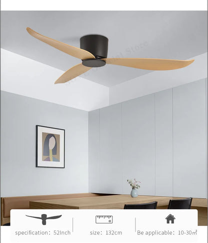 SOVE White Ultra-Thin 17cm DC Ceiling Fan — Low Floor Remote Control, Simple Design, No Light, 220V