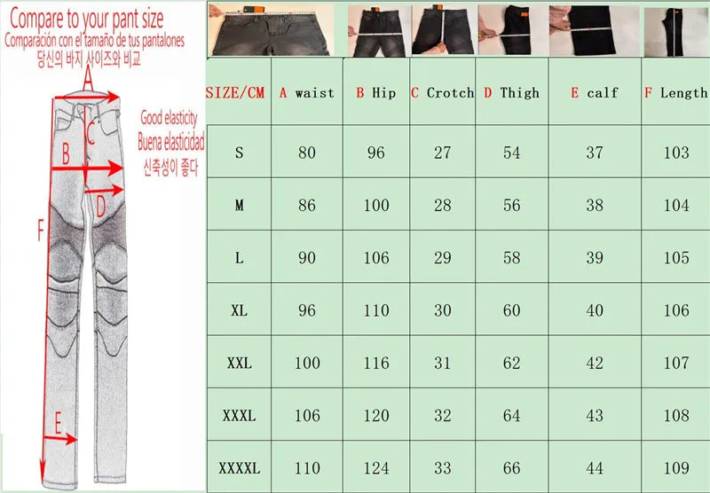 Men's Motorcycle Jeans – Featherbed Riding Pants, Standard Version for Car Ride & Summer Riding