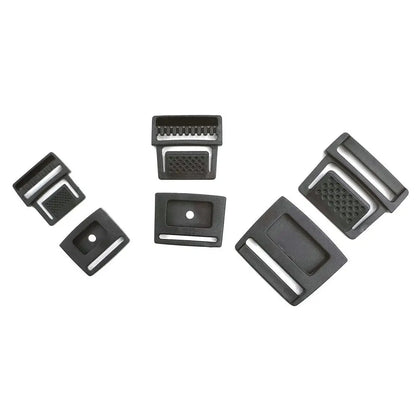 10pcs Curved Plastic Buckle Locks – Black & White Travel Bag Fasteners for Paracord Bracelets & Outdoor Gear Accessories