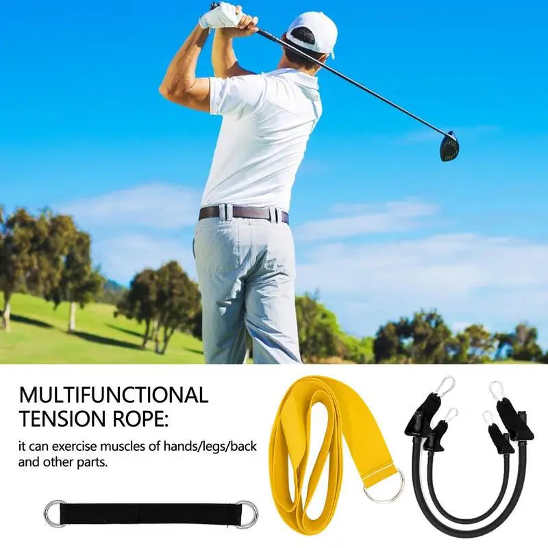 Elastic Nylon Golf Swing Turn Training Belt - Tennis and Baseball Swivel Trainer for Outdoor Self-study Exercise
