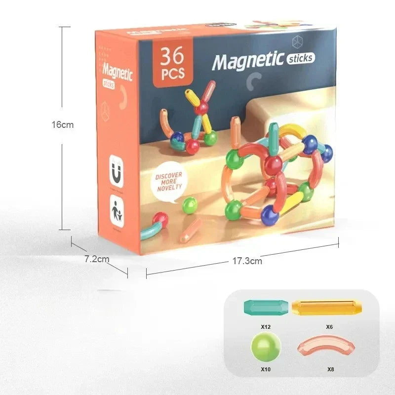 Magnetic Building Blocks Cube Set - Creative STEM Puzzle Toy for Early Learning & Brain Development