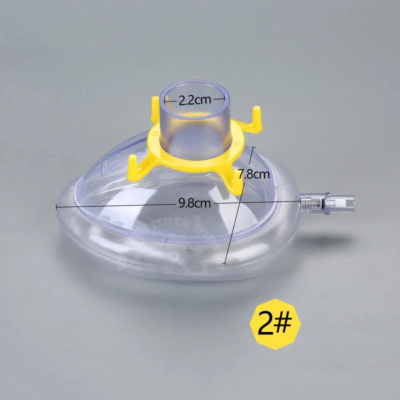 PVC Sterilized Disposable Anesthesia Masks — Resuscitation Face Masks for Adults, Children & Animals (6 Sizes)