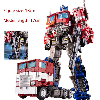 Robot Car Transformation Toy - Alloy Plastic Optimus Prime Action Figure Kids Birthday Gift