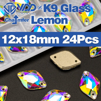 AAAAA K9 Glass Sew-On Rhinestones - AB Crystal Flatback Stones for Wedding Dress & Clothing Accessories