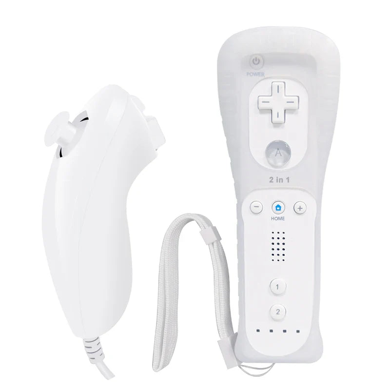 Nintendo Wii Remote and Nunchuk Controller with Motion Plus – Compatible Gamepad for Wii Console