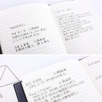 A5 Anime Notebook Set – Leather Journal, Feather Pen, Animation Art Writing Notepad with Necklace