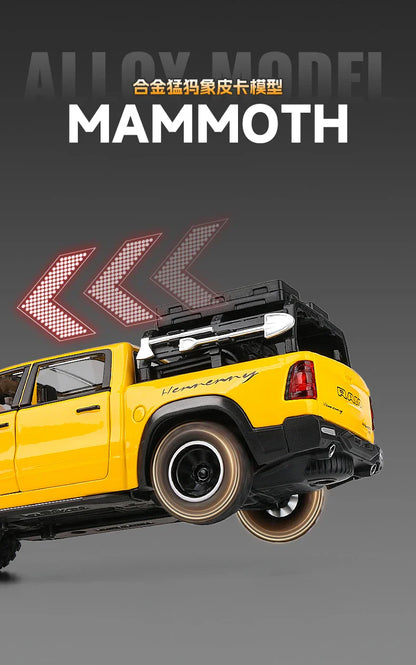 1:32 Dodge RAM 1000 TRX Mammoth Alloy Model Truck — Pull-Back with Sound & Light | Kids’ Collectible Birthday Gift