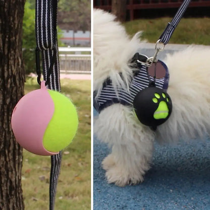 Hands-Free Tennis Ball Holder with Hook - Lightweight, Easy Installation Dog Leash Attachment - Pet Ball Cover Holder, Pet Supplies