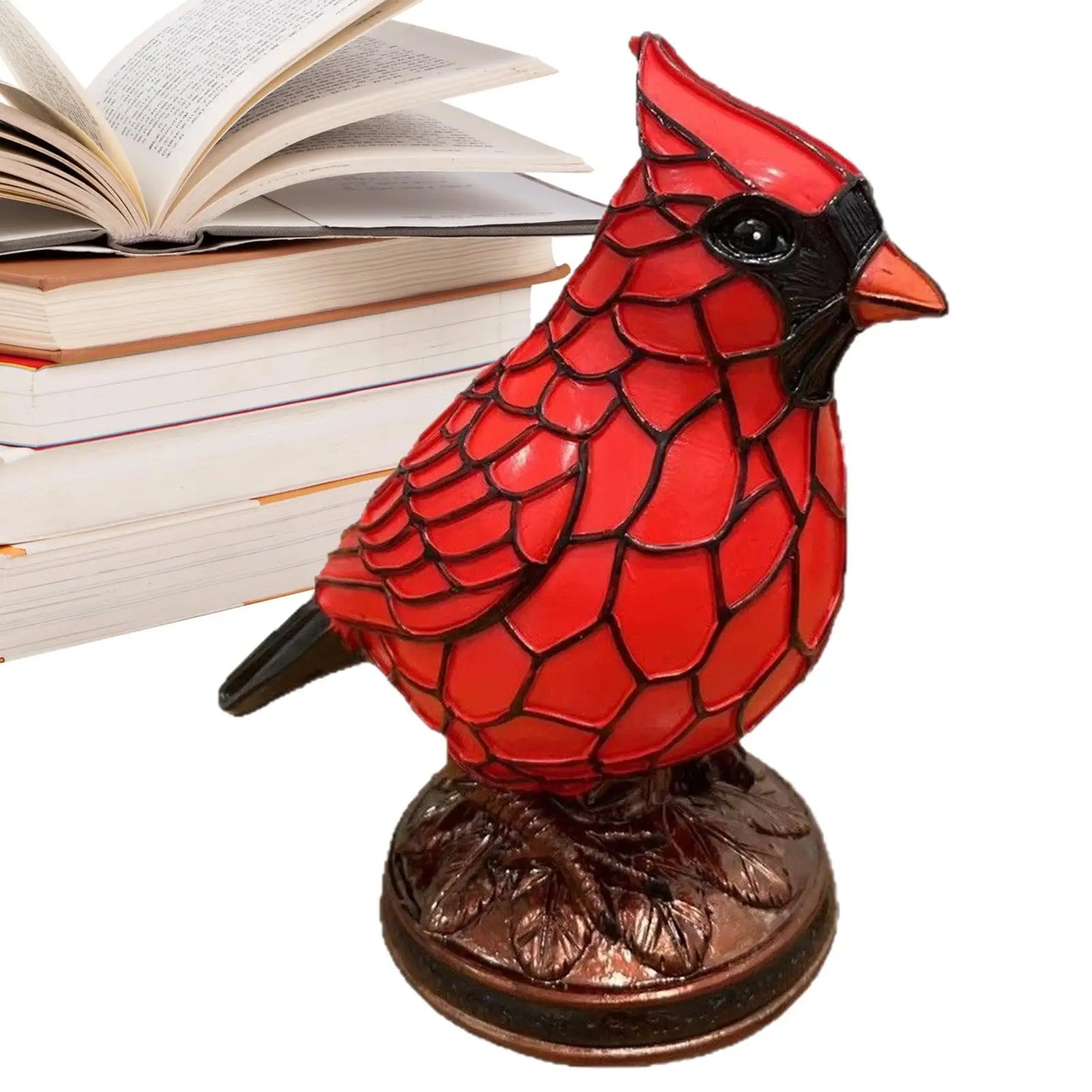 Cardinal Desk Lamp — Natural Animals & Birds Theme Table Lamp for Christmas Home & Office Decor