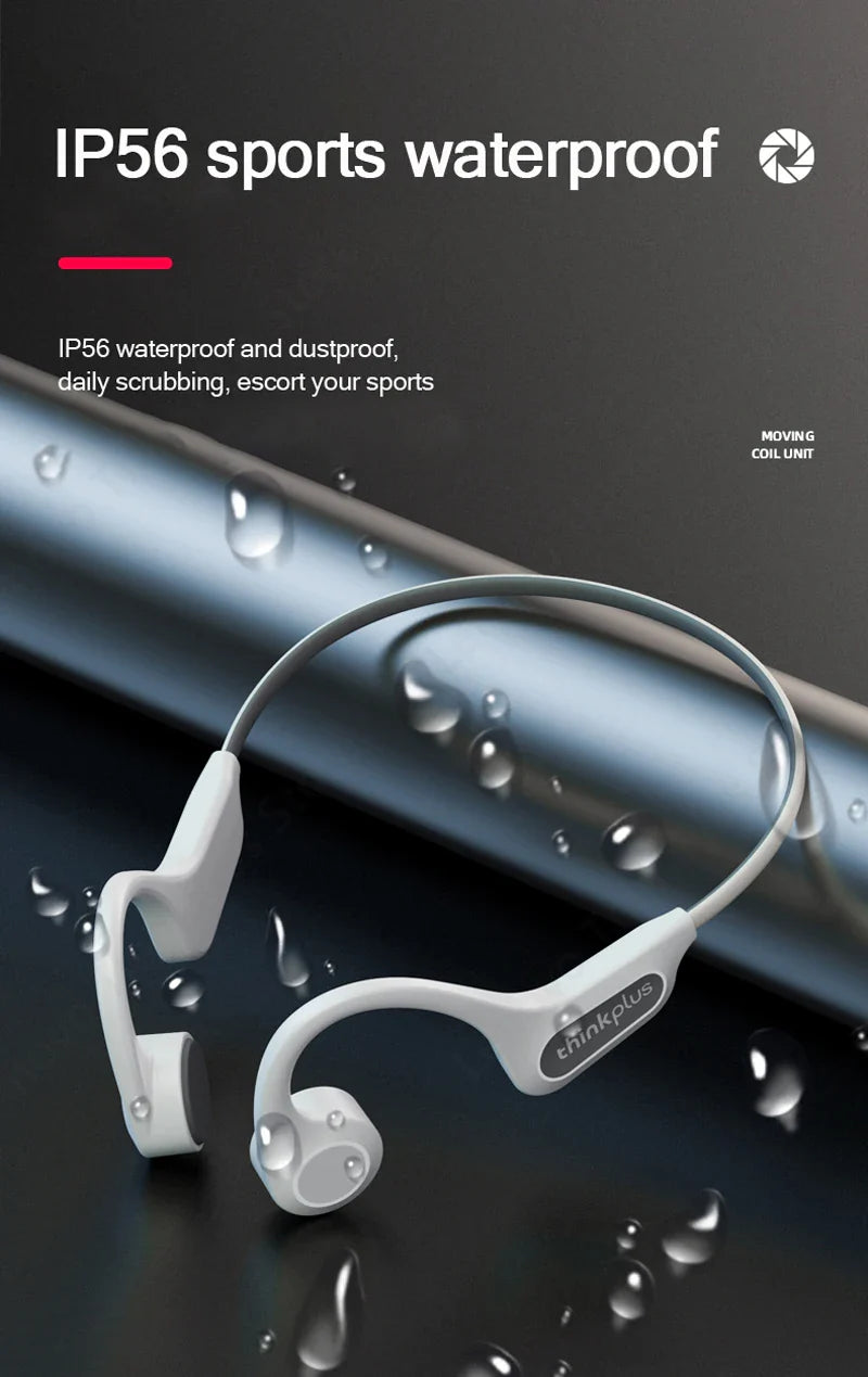 Lenovo X3 Pro Bone Conduction Earphones – Wireless Bluetooth HiFi Ear-Hook Headset with Mic, Waterproof Earbuds