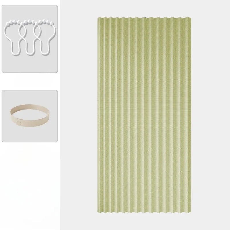 Pleated Accordion Folding Door Curtain – Privacy Panel for Bedroom, Wardrobe, Shoe Rack & Room Partition
