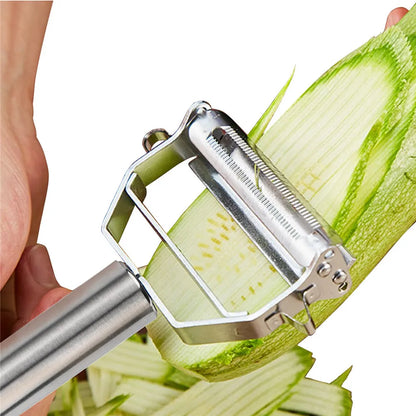 Multi-Function Stainless Steel Peeler - Fruit, Vegetable, Melon, Potato, Carrot, Cucumber Grater, Julienne Slicer - Home Kitchen Tool