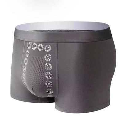 Breathable Magnetic Therapy Men’s Underwear – Polyester Fiber Long-Lasting Boxer Briefs for Male Support, Tightening & Delay