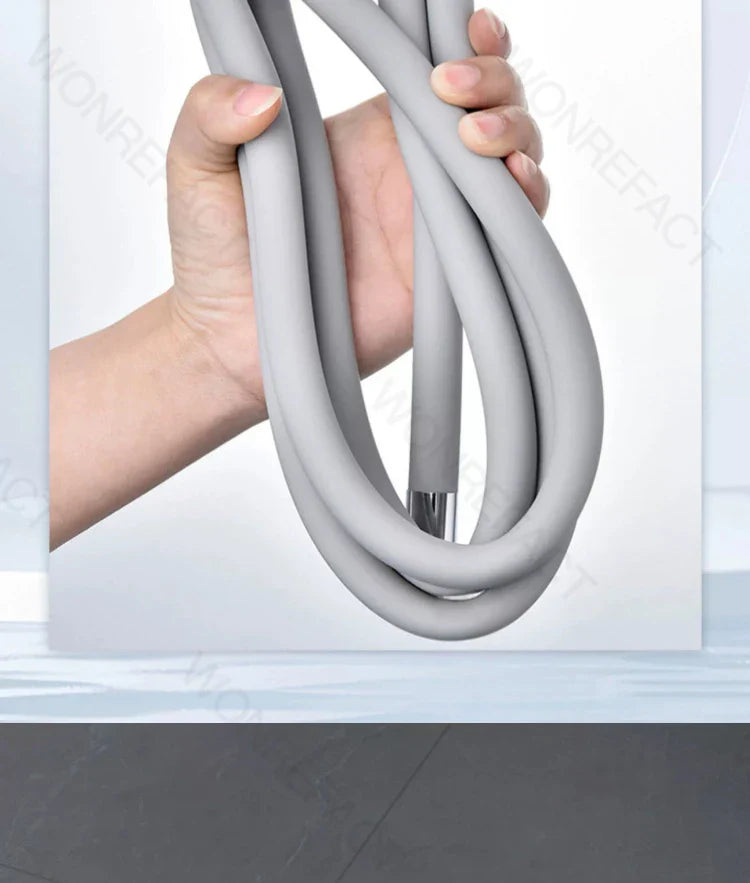 Bathroom Silicone Shower Hose — Flexible, Anti-Kink, Explosion-Proof High-Toughness Shower Tube